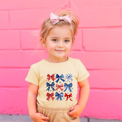 Kids 4th of July Shirt USA Flag Clothes Toddler Boys Girls USA Eagle Tshirt Children Patriotic Tee Tops 1-7 Years4