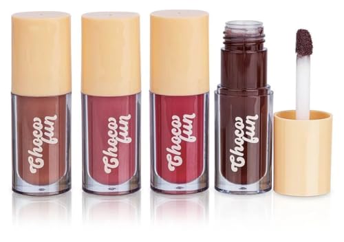 FENZZA Tint Cream Choco Fun, Tint Labial com Aroma de Chocolate, Batom, Gloss, com Pantenol e Vitamina E - Maquiagem (Fondue)