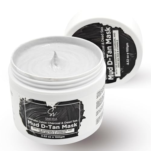 Image of Mud D-Tan Mask100g(Pack of 2) Ultimate Detox Charcoal & Dead Sea Minerals for Clearer Skin | Deep Cleansing, Brightening, and Revitalizing Face Mask
