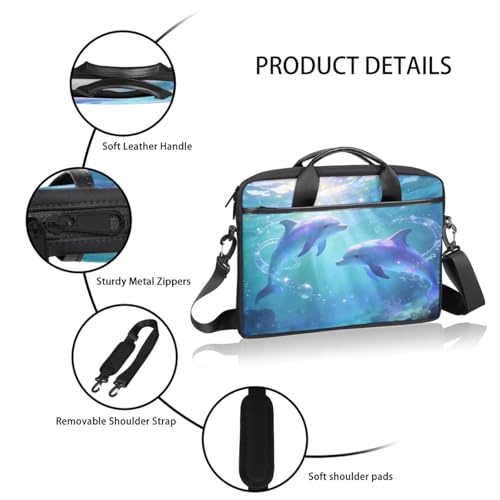 Maletín para laptop unisex azul océano 14-15 pulg. miniatura 4