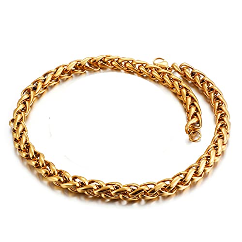 CPYGMXI Wheat Chain Stainless Steel, Link Necklace 45CM-65CM
