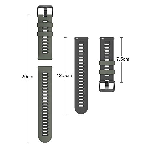 Correa de silicona 20mm compatible Vivoactive 3 miniatura 6