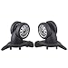 TMP1105 9x12x6cm Black Plastic Left&Right Luggage Universal Wheels Replacement w/ 14 Screws Pack of 2