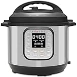 Instant Pot Duo 7-in-1 Pentola a Pressione / Vaporiera / Scaldavivande in Acciaio Inossidabile Spazzolato, Adatta a Cucinare Riso, Zuppa, Verdura e Yogurt a Cottura Lenta, 5,7L