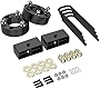 3'F + 2'R Leveling Lift Kit for 2004-2020 Titan, 3' Front Strut Spacers and 2' Black Leveling Lift Block Kit Extended Square U-Bolts Compatible with 2004-2020 Titan 2WD/4WD 2X2/4X4