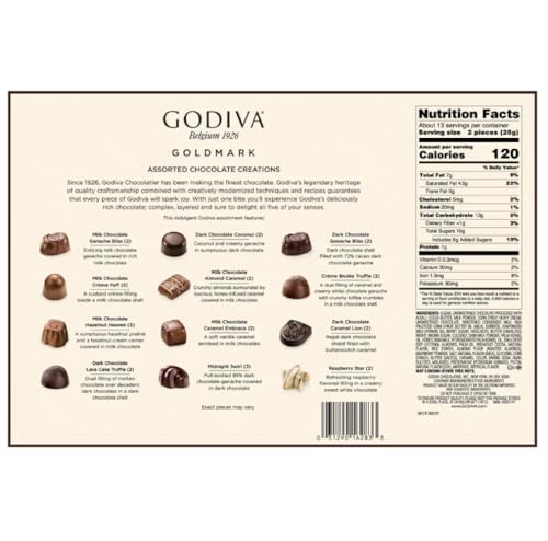 Godiva Premium Assorted Chocolates, 27-count