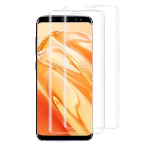 VideoSecu 2 Pièces Verre Trempé pour Samsung Galaxy S9 Plus, HD Ultra résistant Couverture 3D protection écran pour Samsung S9+ vitre protection, Sans...