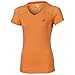 ASICS Fuzzex - Camiseta de Manga Corta con Cuello en V para Mujer, Mujer, Ropa de Abrigo, 129975-0558, Naranja, Extra-Small