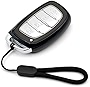 Compatible with Hyundai Elantra Ioniq Sonata Tucson Elantra GT Smart 3 4 Buttons Black TPU Key Fob Cover Case Remote Holder Skin Protector Keyless Entry Sleeve Accessories, NOT FIT Flip/Folding Key