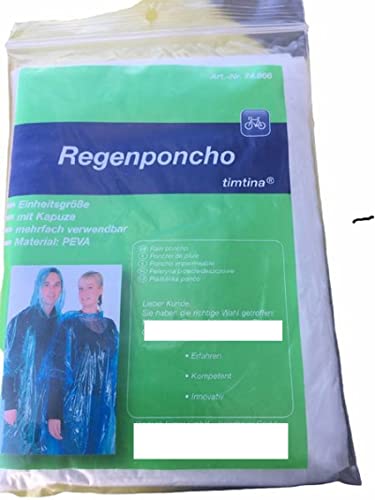 Timtina - Poncho antipioggia con cappuccio, 8