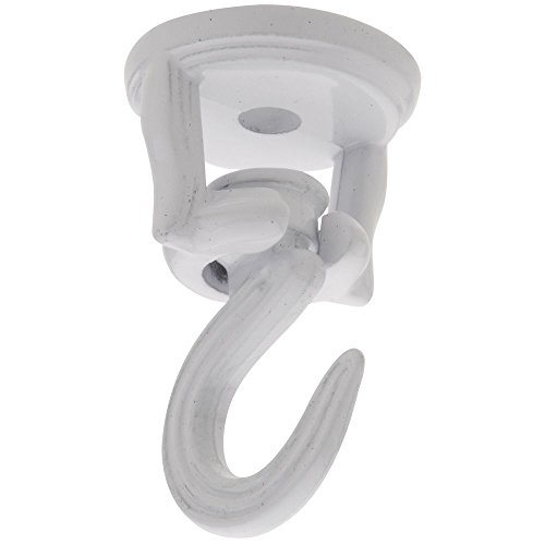 National Hardware N249-607 V155 Swivel Swag Hooks in White, 2 pack