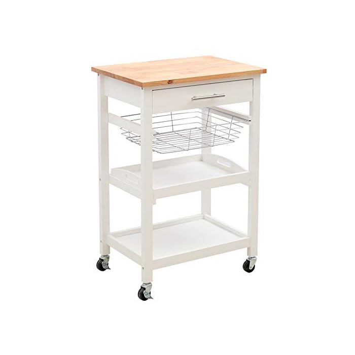 Buy Warmiehomy Kitchen Storage Trolley Cart, Kitchen Island on Wheels