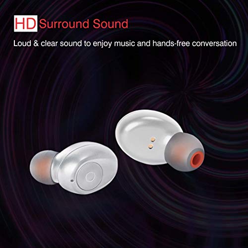 Image of iBall EarWear TW10 in-Ear Bluetooth Wireless Headphones with Protective Charging Case - Pearl White