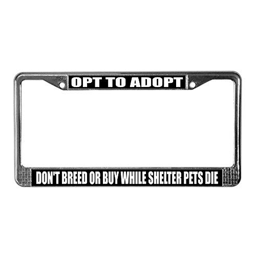 Cafepress Opt to Adopt targa di immatricolazione