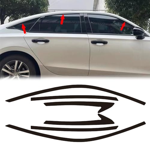 dewoshangmao Window Trim Chrome Delete Blackout Overlay Kit Pre-Cut Vinyl Compatible for Honda Civic 11th Gen 2021-2023, dewo5447