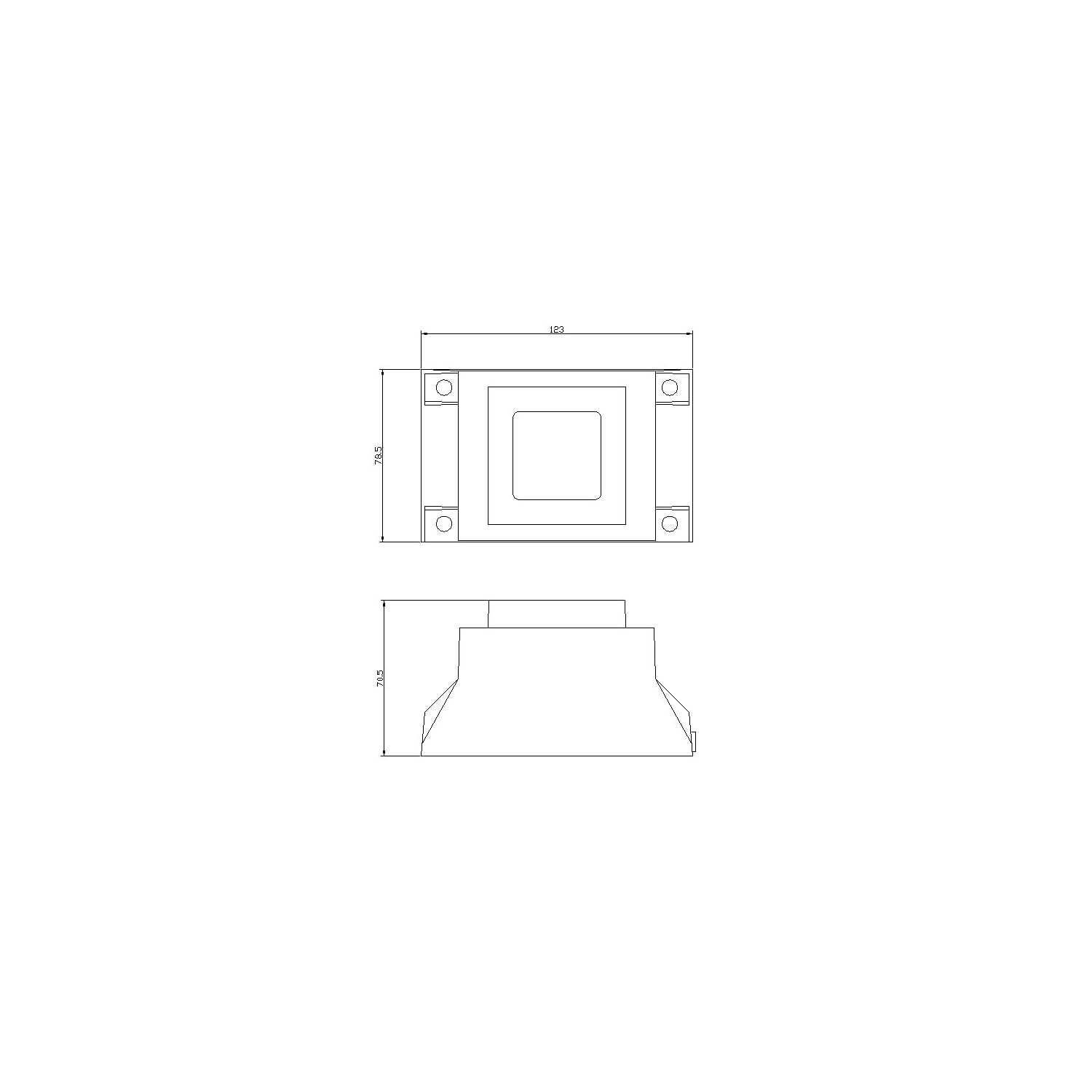 LEDKIA LIGHTING Trasformatore 12V AC/80W IP68 70,5 mm
