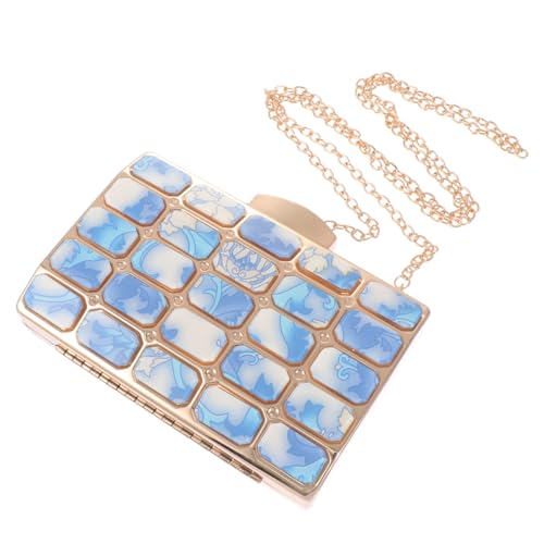 Porcelaine bleue pochette carrée de prestige pour événements nocturnes et cérémonies