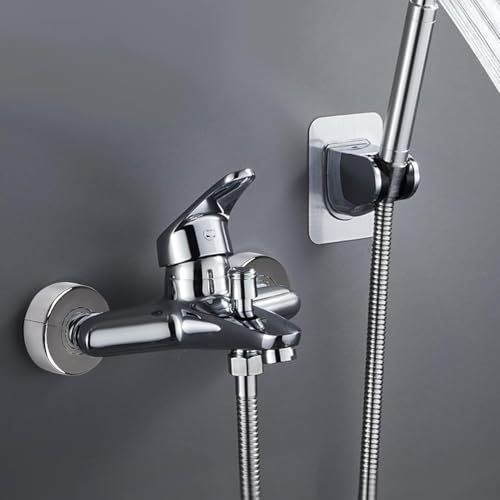 JINJUMEI 4 Stücke Rosette Duscharmatur, Silber ABS-Material Geteilte Rohrabdeckungen, Abnehmbar Armaturen-Abdeckung, Verstellbare Lochgröße für WasserhäHne, Rohre, Heizkörperrohre