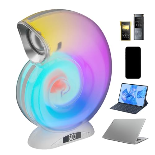 Haut-parleur sans fil portable en forme de coquillage avec veilleuse LED réglable - 7