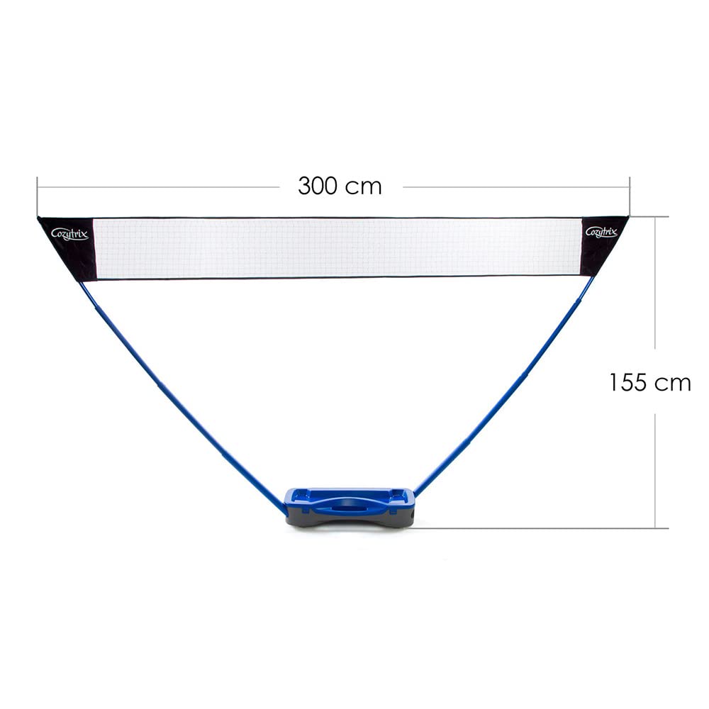 Set de Badminton Complet avec Filet (3 Metre), Raquettes, Volants et étui de Rangement.