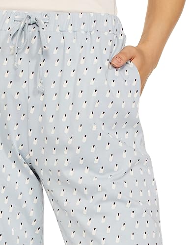 Image of Amazon Brand - Symbol Women's Cotton Regular Fit Sleveless Top and Jogger Night Suit (Night Wear | Lounge Wear Set) (Available in Plus Sizes)