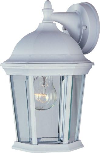 Maxim Cast-One Light Outdoor Wall Mount in Early American Style-8 Inches Wide by 12 inches high-White Finish