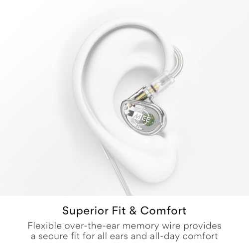 Image of MEE audio Professional MX4 PRO Quad-Driver Hybrid Musicians In Ear Monitor Headphones with High-Resolution Reference Sound, Noise Isolating Earbuds Earphones with Detachable Cables, Transparent
