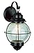 Trans Globe-One Light Black Clear Seeded Glass Marine Light-69901 BK