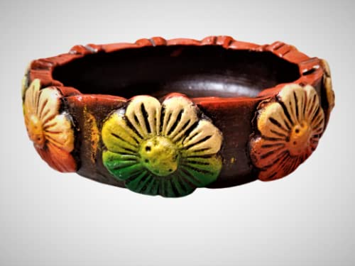 Image of Turtuls Group Best Ceramic Terracotta Solid Decorative Urli Bowl (Multicolour- 13 inch) Unique Shape