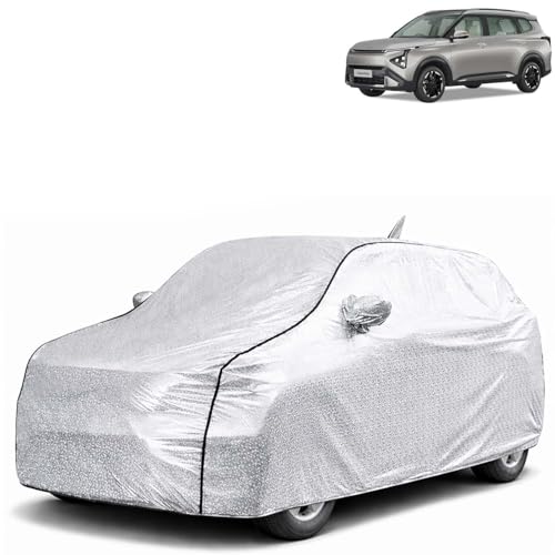 Image of KINGSWAY SilverTech 100% Waterproof Car Cover Only with Kia Carens Clavis EV (Year 2025 Onwards - All Model) | Mirror and Antenna Pockets | Scratchproof | All Weather Car Body Cover