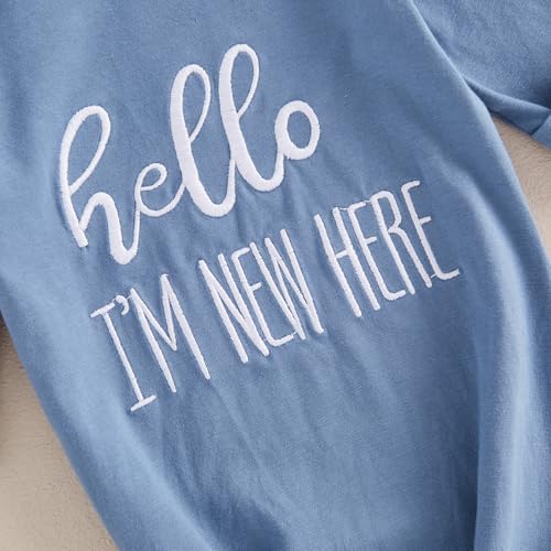 Image of Baby Girl Boy Sleeping Waffle Bag Letter Embroidery Long Sleeve Sleep Striped Sack with Hat 2 Piece Set for Fall