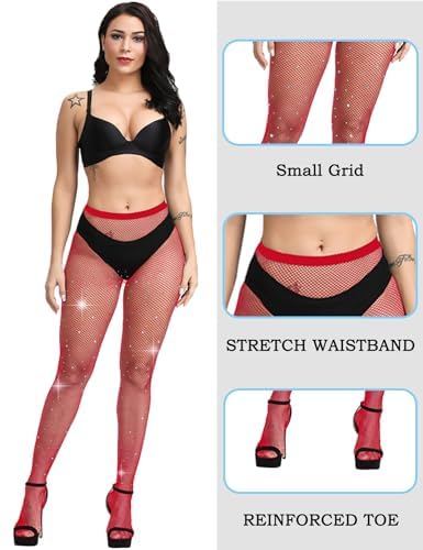 Image of Fishnet Stockings For Women High Waisted Fishnet Tights Sexy Wide Mesh Fishnet Stockings