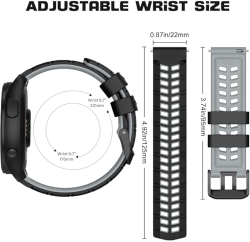 Image of Zitel Band Compatible with Huawei Watch GT 6 Pro /GT 6 46mm, GT 5 / GT 5 Pro 46mm, GT 4 46 mm, GT 3 / GT 3 Pro, GT /GT 2, GT 2 Pro /GT 2e, Watch 4 /4 Pro, 3 /3 Pro - 22mm Sports Straps