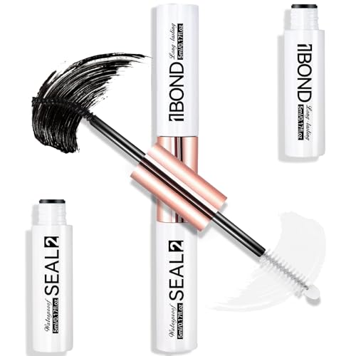 Miuffue Eyelash Glue, Lash Bond and Seal, Latex-Free Lash Glue for Sensitive Eyes, Waterproof Strong