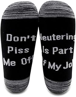 LEVLO Veterinarian Gifts Veterinarian Socks Don't Piss Me Off Neutering is Part of My Job Socks Veterinarian Nurse Gifts
