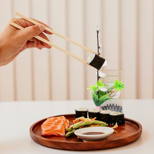 Plato decorativo japonés para sushi Zerodeko de plástico blanco miniatura 2
