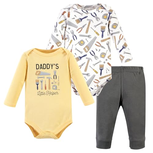 Image of Hudson Baby Unisex Cotton Bodysuit and Pant Set