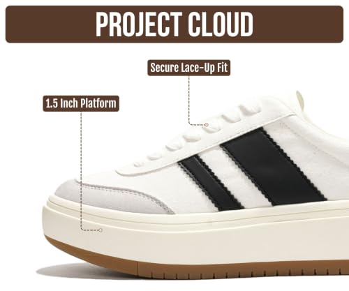 Image of Project Cloud Platform Sneakers for Women - Lightweight Memory Foam Insole Womens Sneakers - Non-Slip Fashion Sneakers for Women Footwear - Women's Fashion Platform Shoes (Nita)