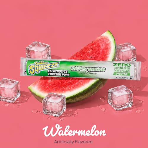 Image of Sqwincher Sqweeze Electrolyte Freezer Pops, Zero Sugar - Tropical 5 Flavor Variety Pack (36 Cases)