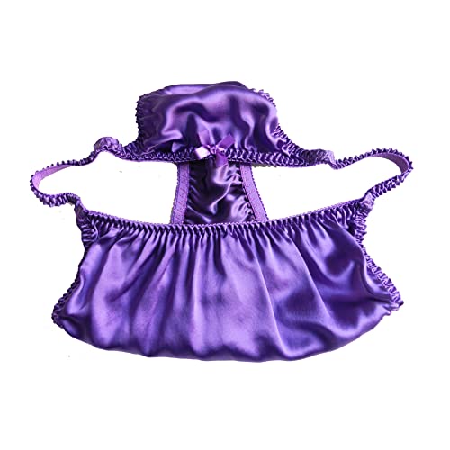 Yavorrs Women's Silk String Bikini Silk Panties 6 Pairs In One Economic Pack (Multicolor, L) #TOP3