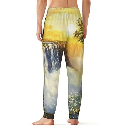Sunrise at Victoria Falls Men's Pajama Pants Lounge Pant Sleepwear PJ Bottoms2