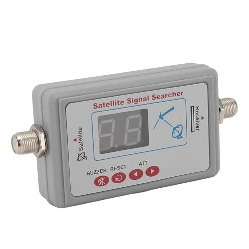SUNGOOYUE Satellite Signal Finder, Wide Frequency Range 950 to 2150MHz with Buzzer Attenuation and Backlight Display, for Accurate Satellite Signal Detection and LNB Connection
