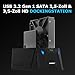 SABRENT 2 Bay USB A Festplatten Dockingstation - 2,5 3,5 Zoll SATA SSD HDD Docking Station 5Gbps - Dock mit Offline Festplatte Klonen [10 TB Support] (EC-HD2B)