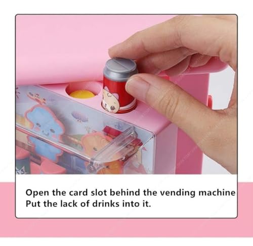 Image of Funny Vending Machine Toy for Kids with Coin Slot, Pretend Play Drink Dispenser, Blue and Pink, Ages 36 Months and Up