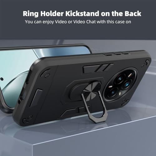 Image of NDCOM for Realme 14 Pro Plus Back Cover | Slim Protective Realme 14 Pro Plus Cover | Realme 14Pro Plus Back Cover | Ring Holder Case
