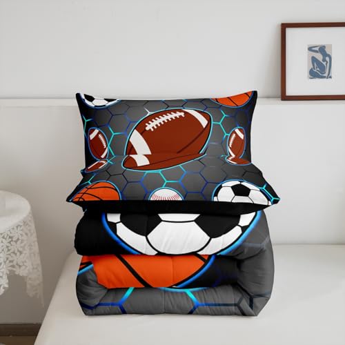 Image of Feelyou Football Comforter Set King Size Boys Girls Teens