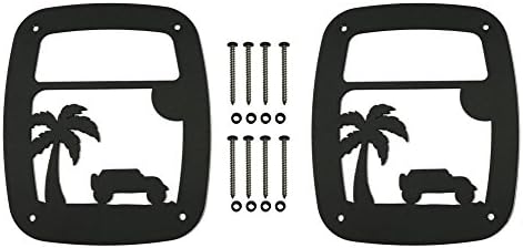 Bulletproof Mounting Solutions Jeep Wrangler Tail Light Covers – Precision Made Rustproof Tail Lamp Guards with Hardware for TJ and LJ 1997-2006 (Beach Pair)