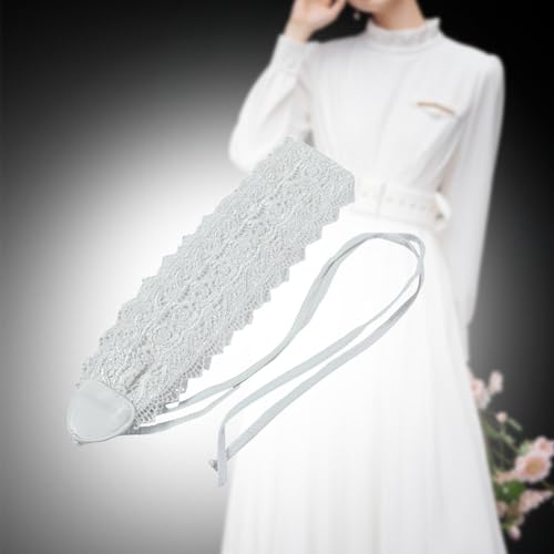 jojomis Women Lace Waist Belt Adjustable Wide Belt with Lace Trim and PU Leather for Party Holiday Fashion Accessory- White3
