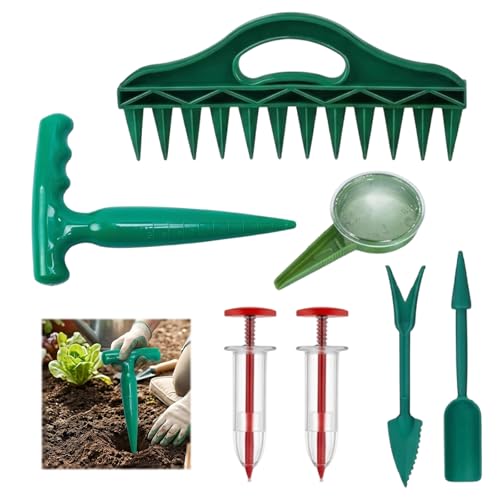 Juego de 8 piezas para plantar semillas con herramientas multifuncionales miniatura 1