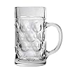 Rink Drink German Beer Stein Glass - 1.3L (2 Pint) Large Dimpled Beer Mug Tankard with Handle for Lager, Ale & Cider - Authentic Oktoberfest Style Glass - Freezer & Dishwasher Safe #3